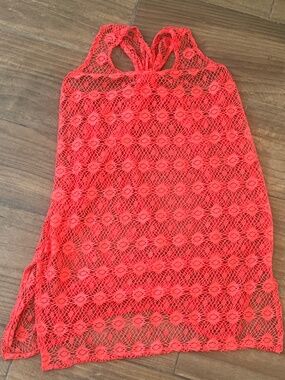 Boho Braided Racer Back Mesh Pool Cover-Up - S